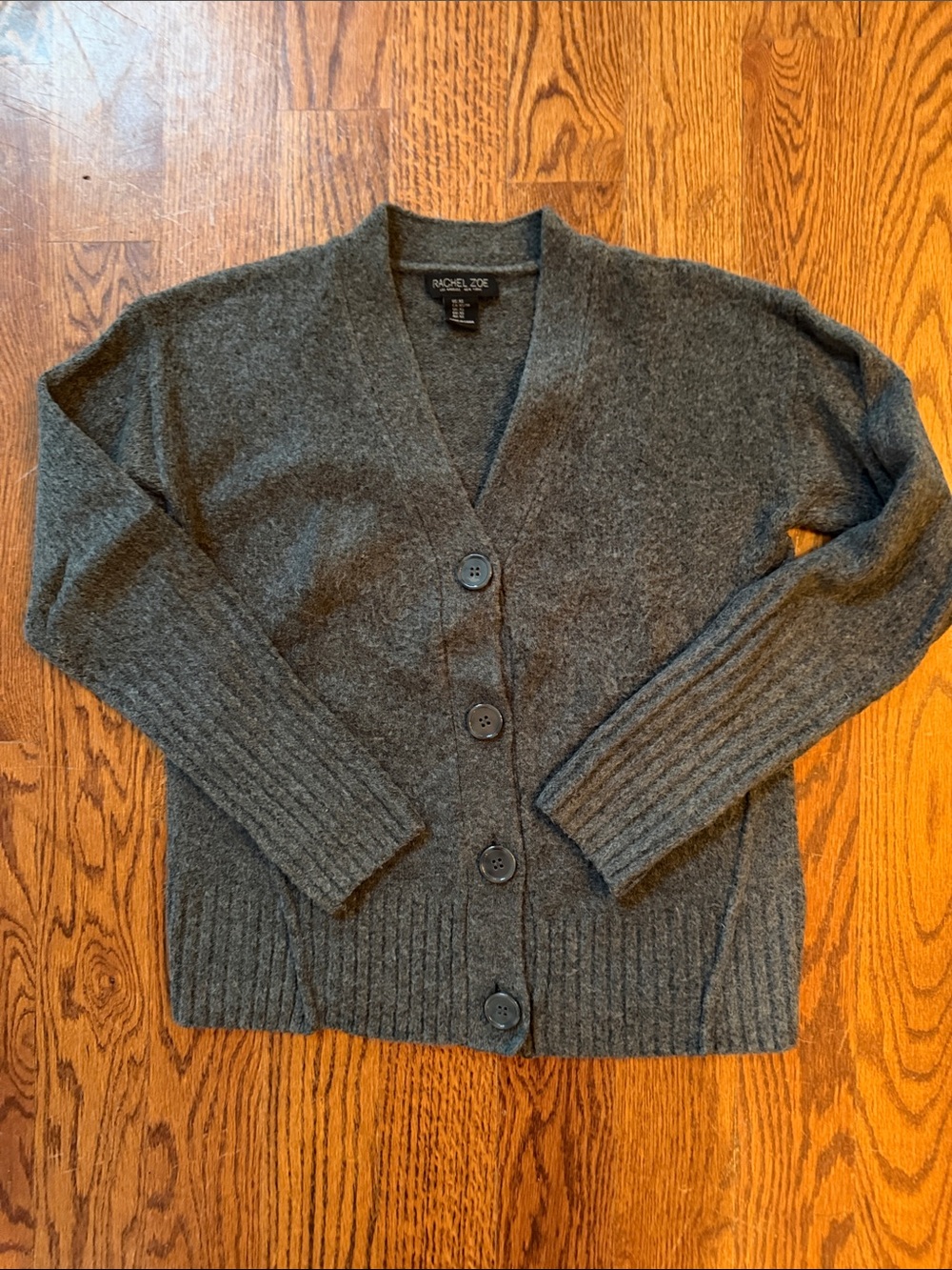 Rachel Zoe Button-Front V-Neck Cardigan